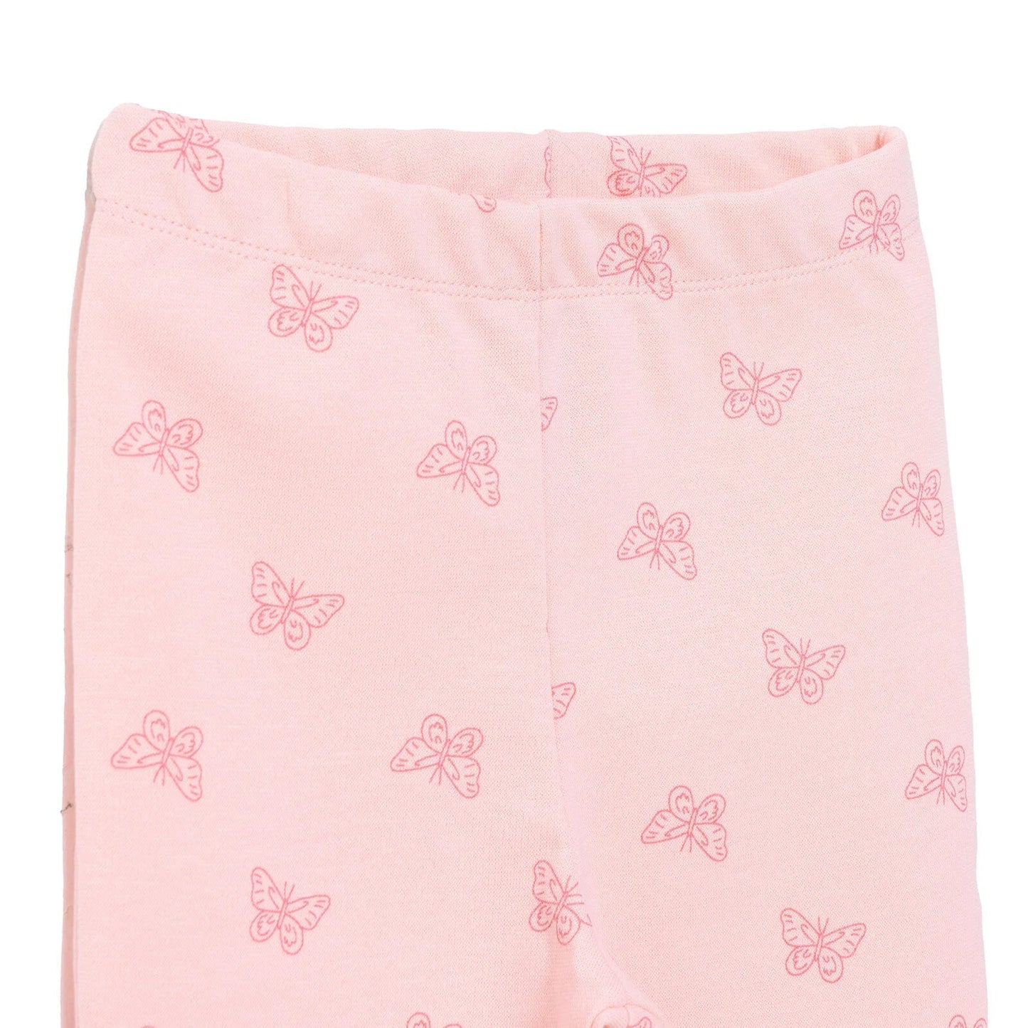 HelloBaby Basic Girl Butterfly Patterns Leggings - Light Pink