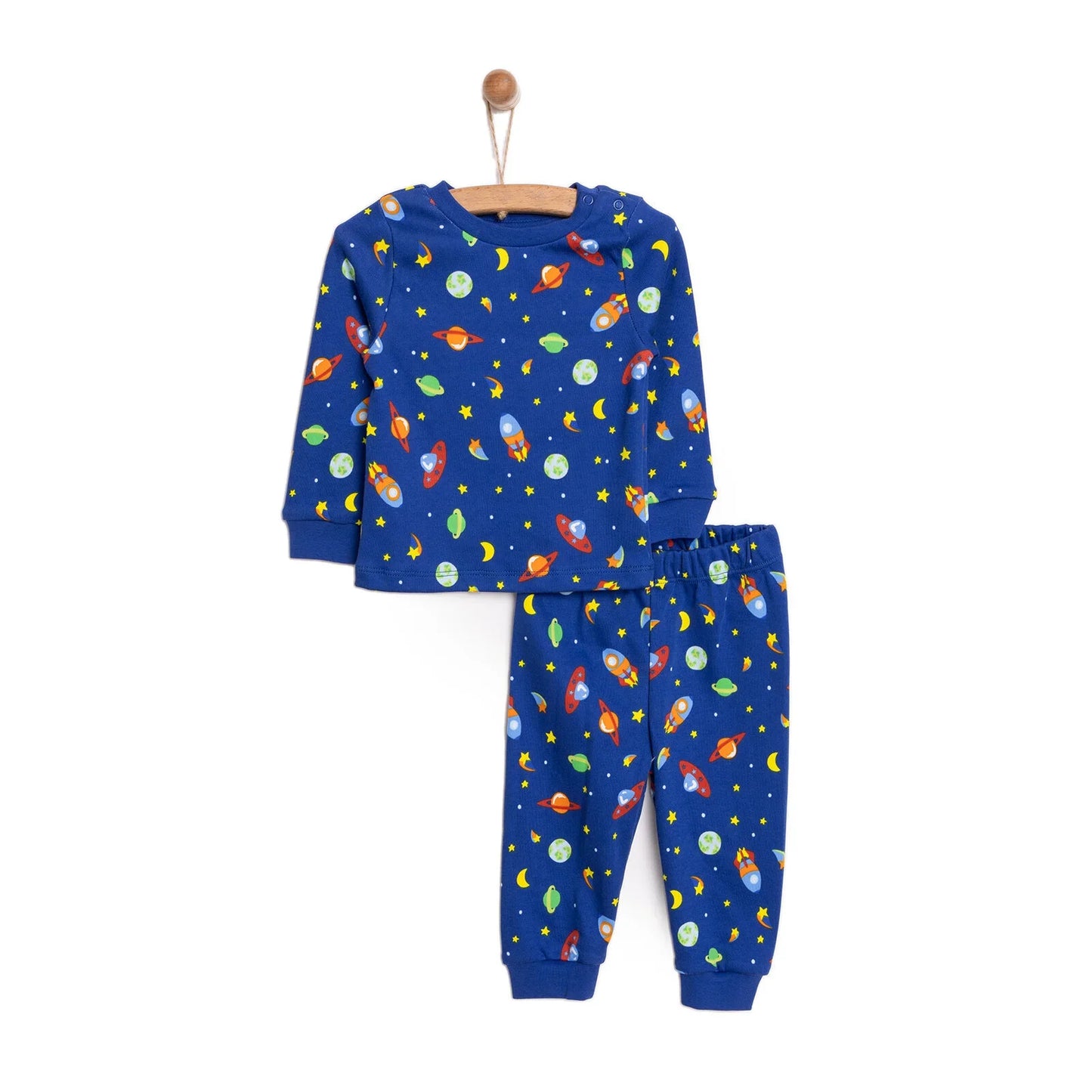 HelloBaby Boy Long Sleeve Pyjamas Set - Navy Blue