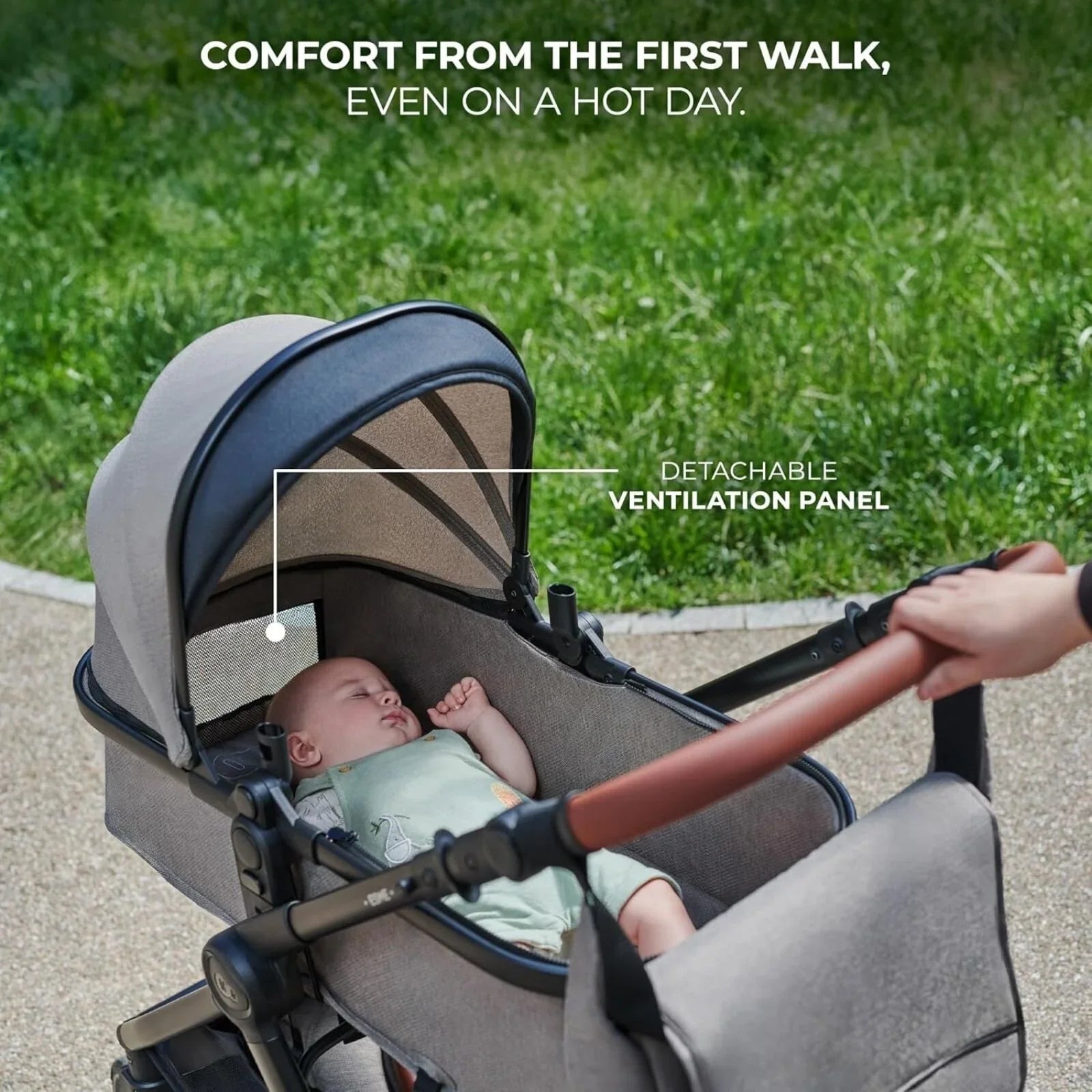 Kinderkraft Esme Pro 3-in-1 Travel System with Mink Pro Car Seat - Moonlight Grey