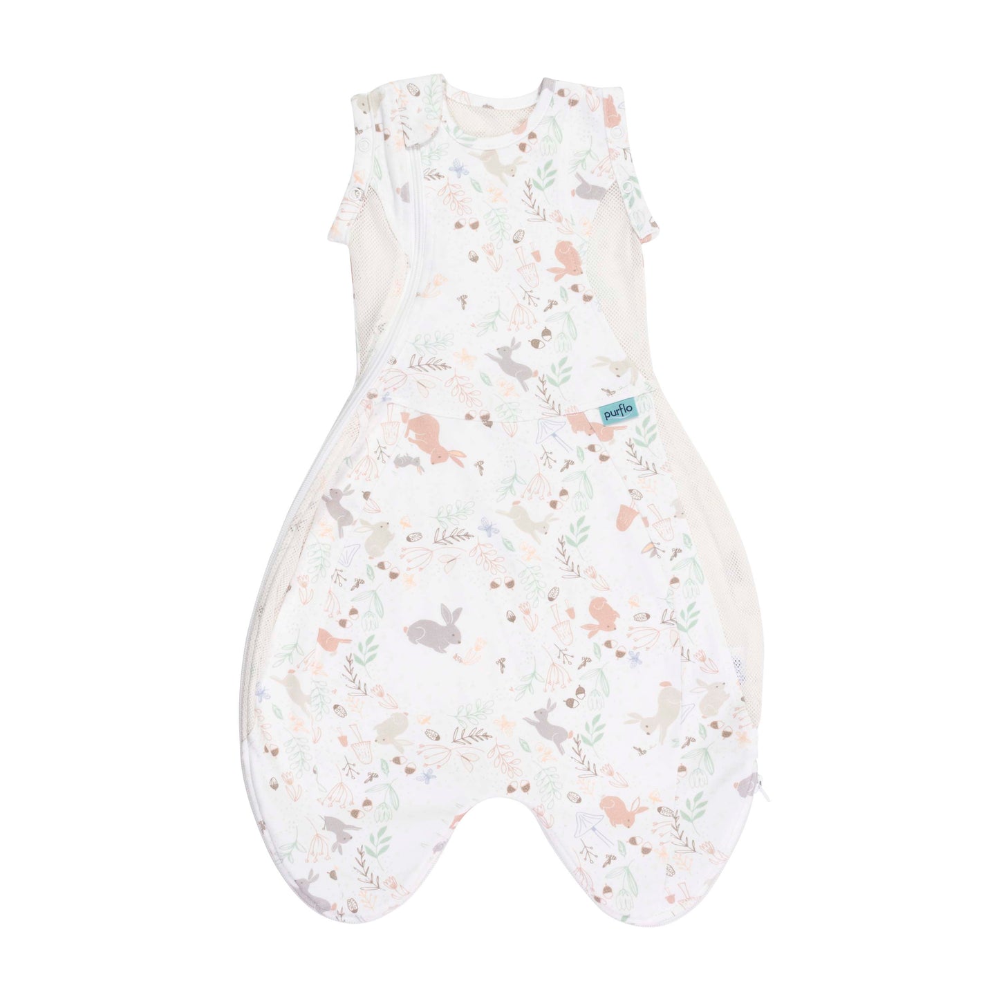 Purflo Swaddle To Sleep 0.5 Tog Sleeping Bag [0-4M] - (Nutmeg Design)