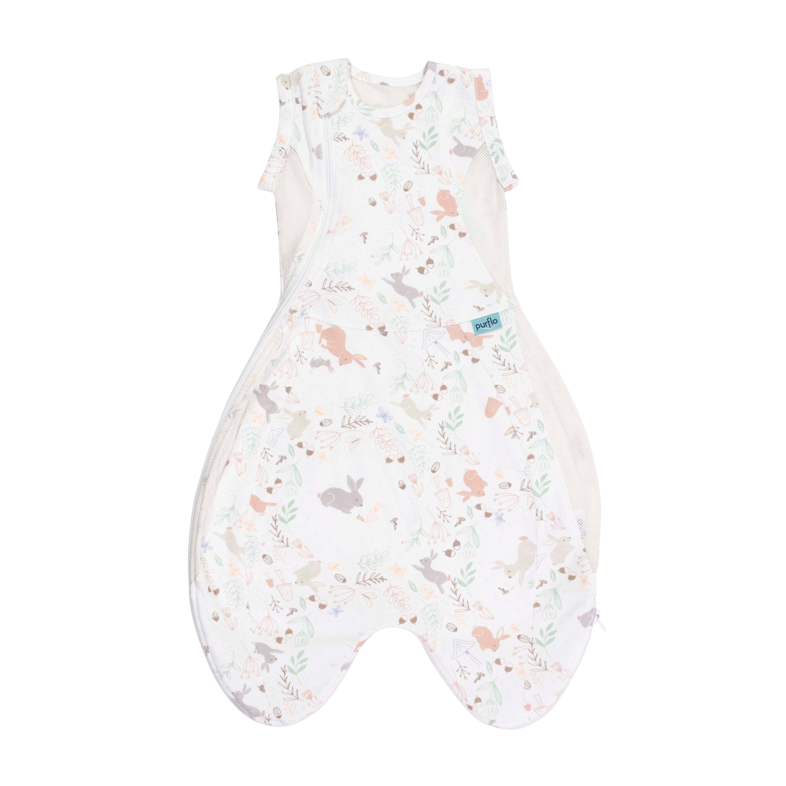 Purflo Swaddle To Sleep 0.5 Tog Sleeping Bag [0-4M] - (Nutmeg Design)