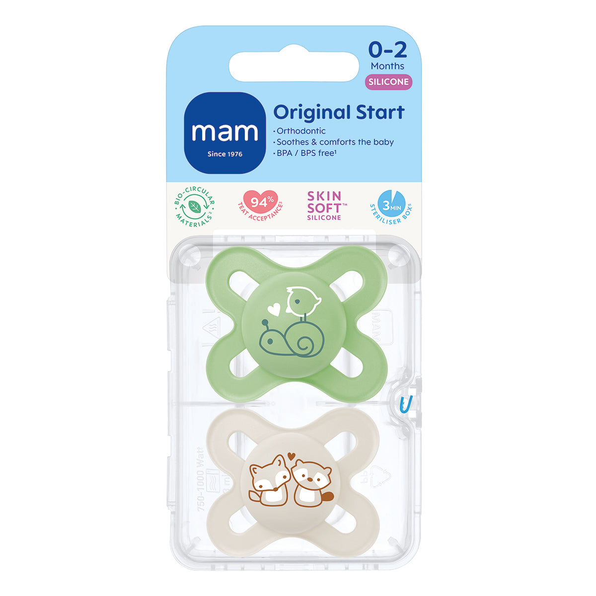 MAM Start Soother (0-2 Months) - Unisex (Pack of 2)
