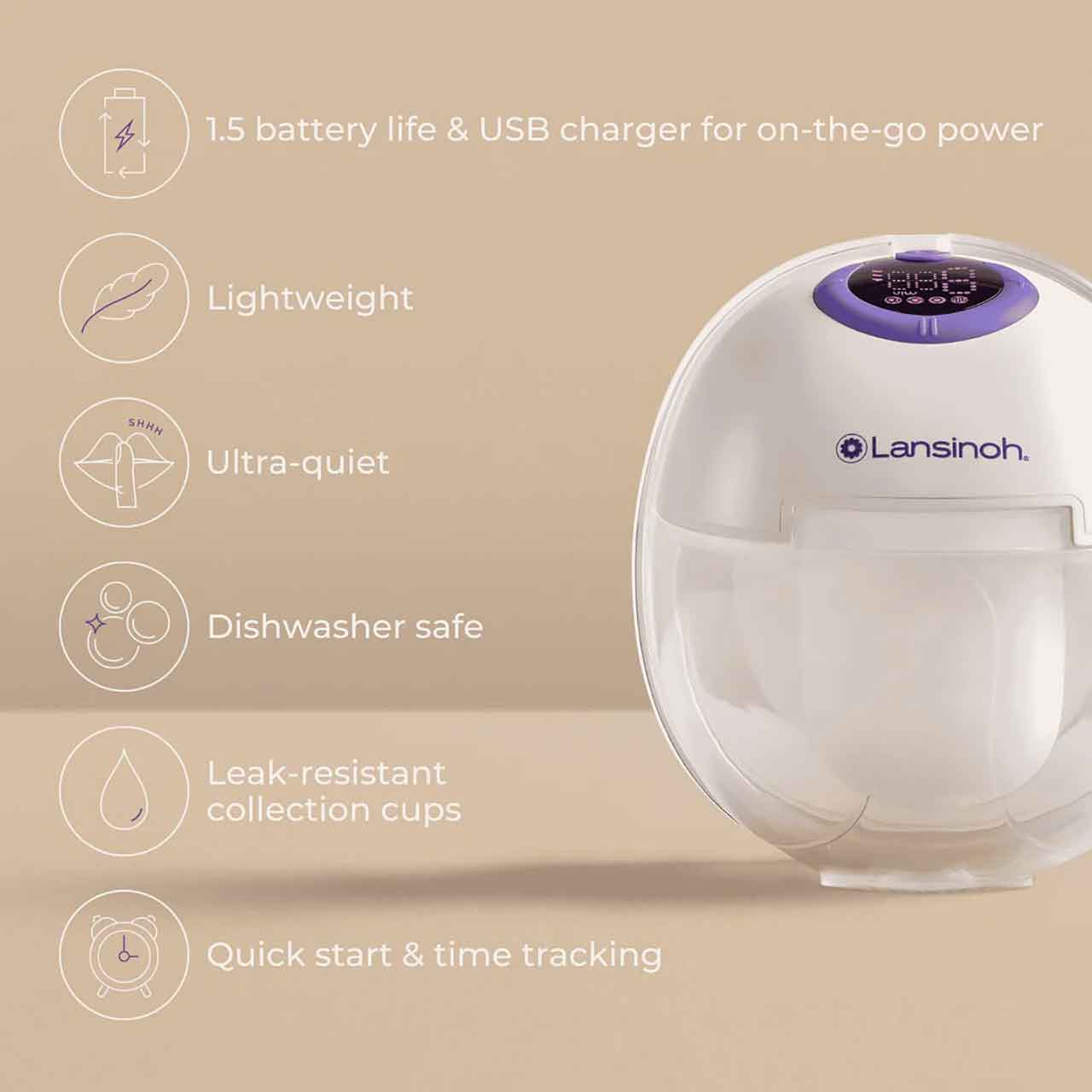 Lansinoh Wearable Electric Breast Pump (Double)