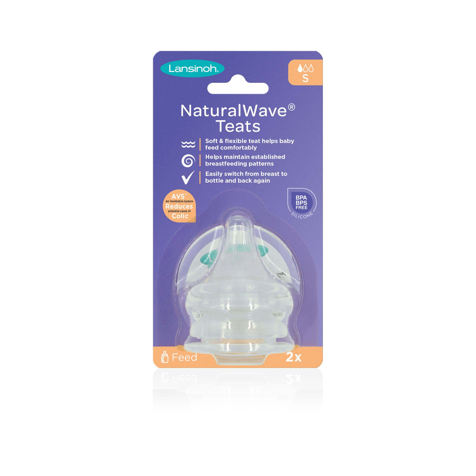 Lansinoh NaturalWave Slow Flow Teats (Pack of 2)
