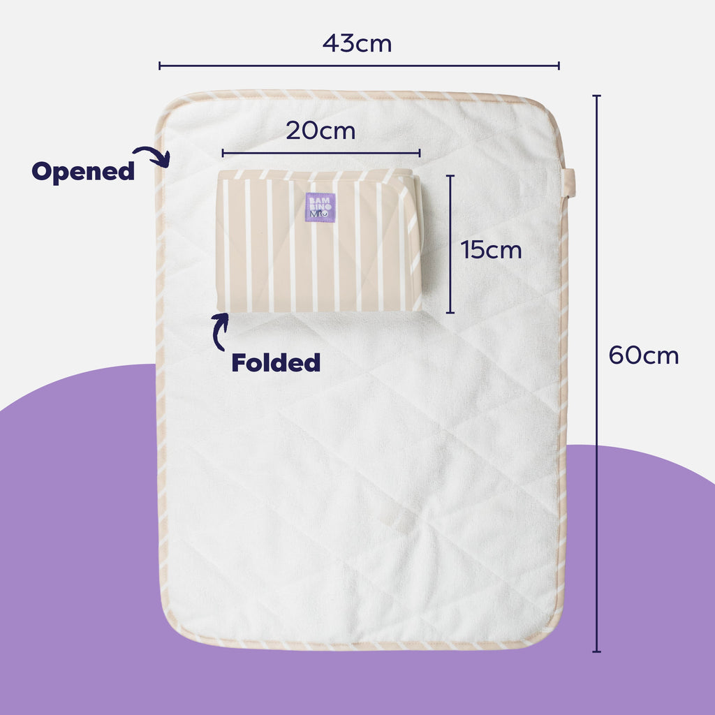 On-The-Move Baby Changing Mat in Neutral Stripe