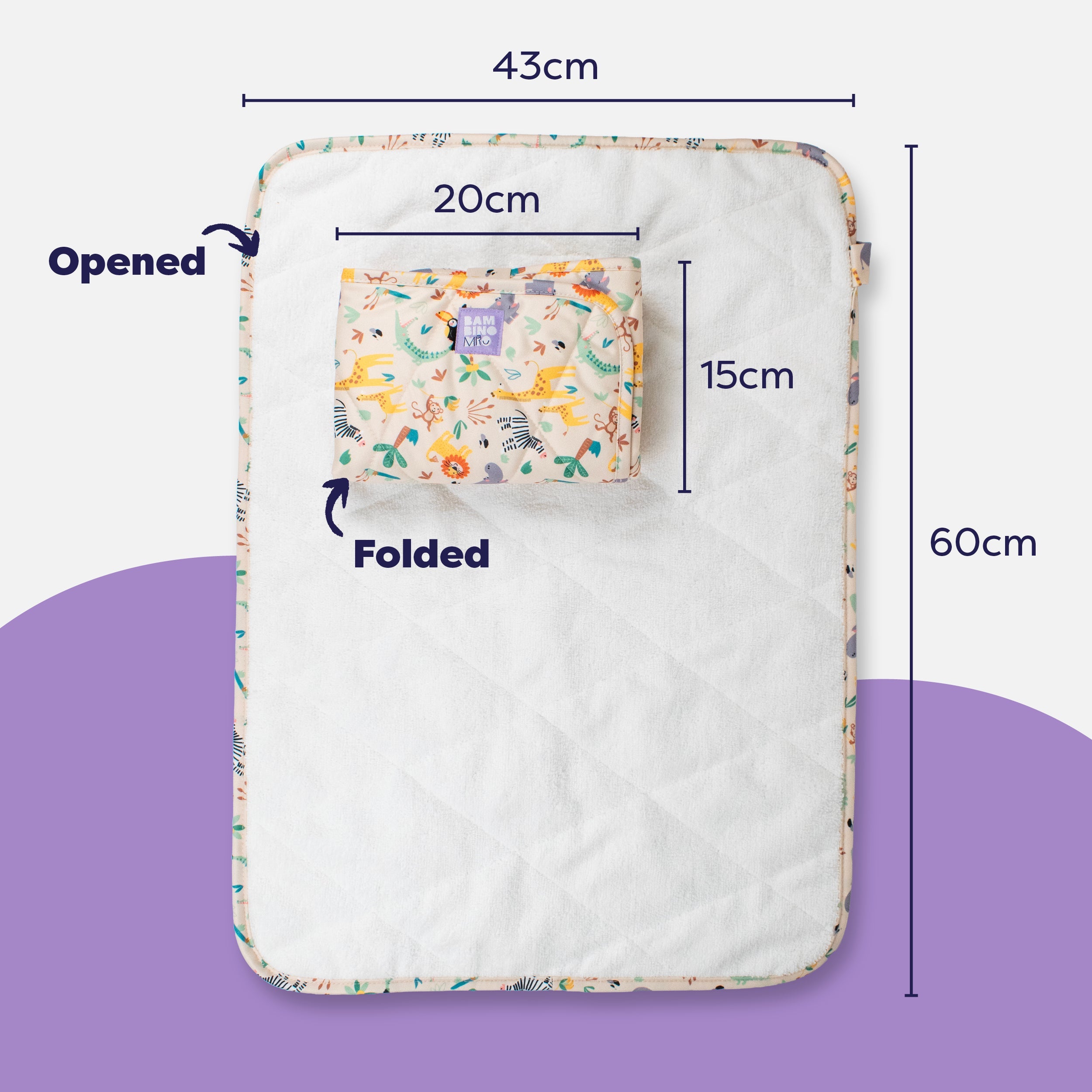 On-The-Move Baby Changing Mat in Safari Squad