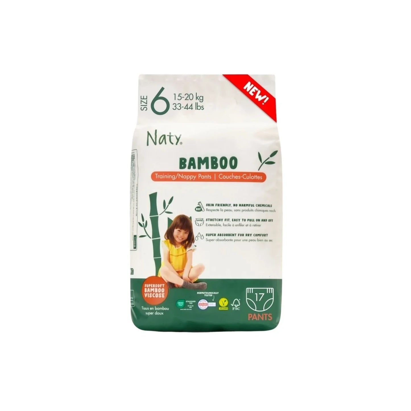 Naty Bamboo Viscose Nappy Pants Size 6 - 17 nappies