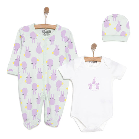 HelloBaby Newborn Baby Cute Elephant Jumpsuit - Ecru