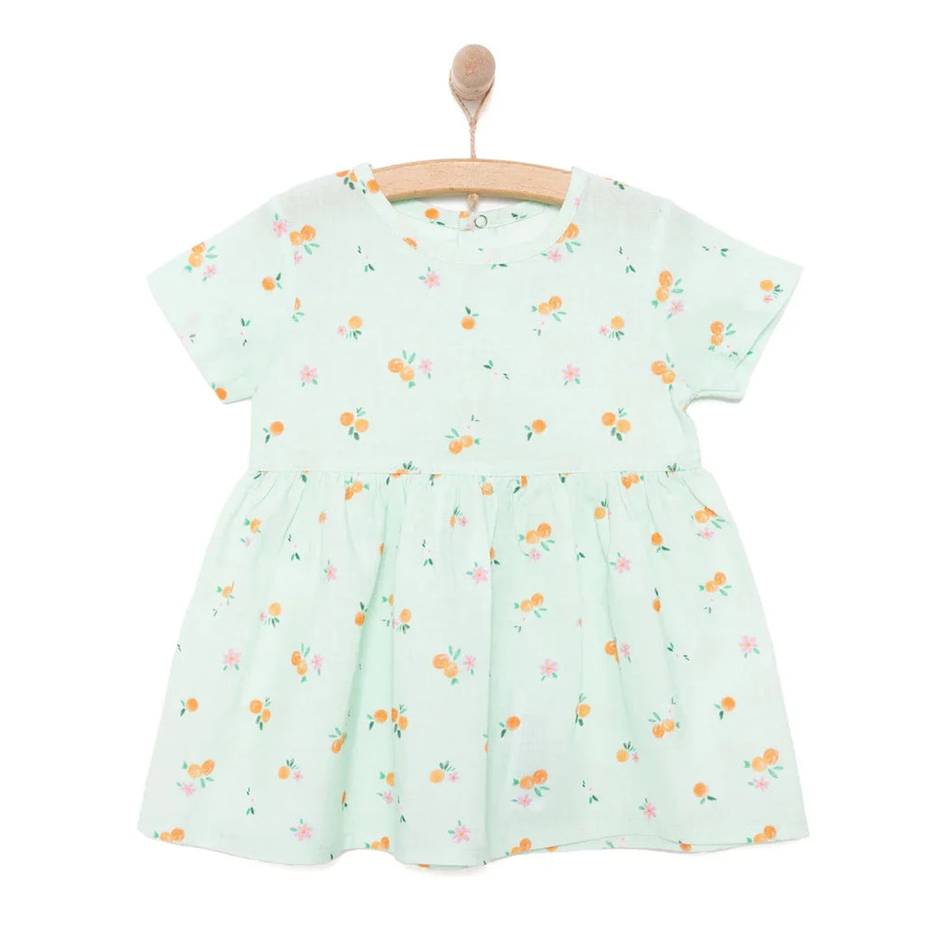HelloBaby Newborn Girl Woven Dress - Light Blue