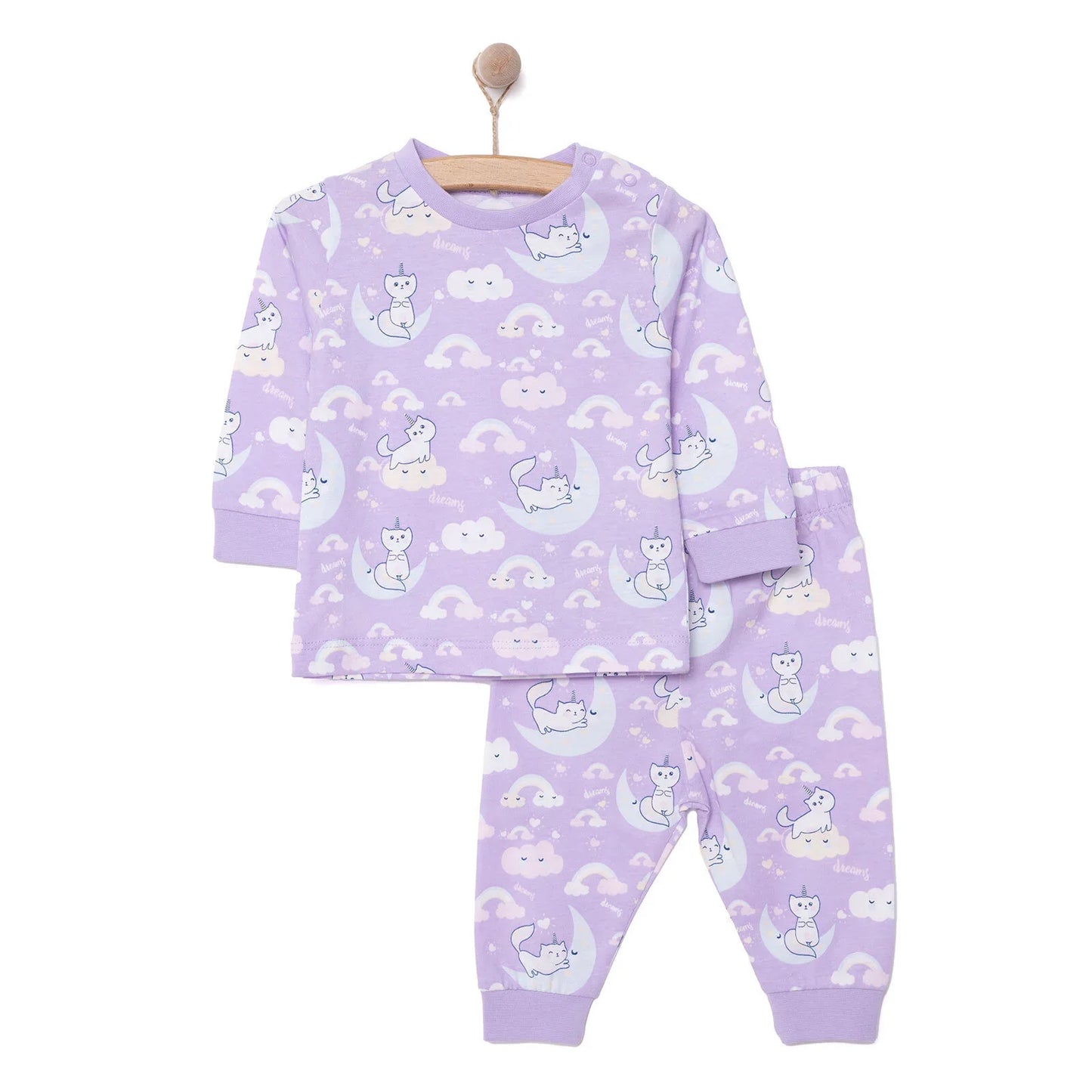 HelloBaby Girl Long Sleeve Pyjamas Set - Purple