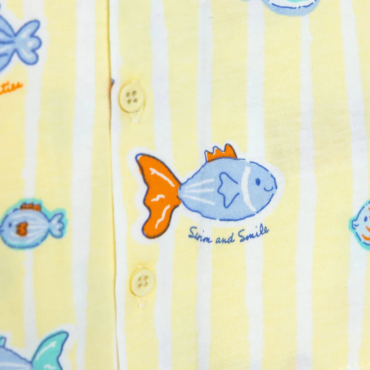 HelloBaby Boys Pyjamas Set Animal with Buttons Short Sleeve - Yellow