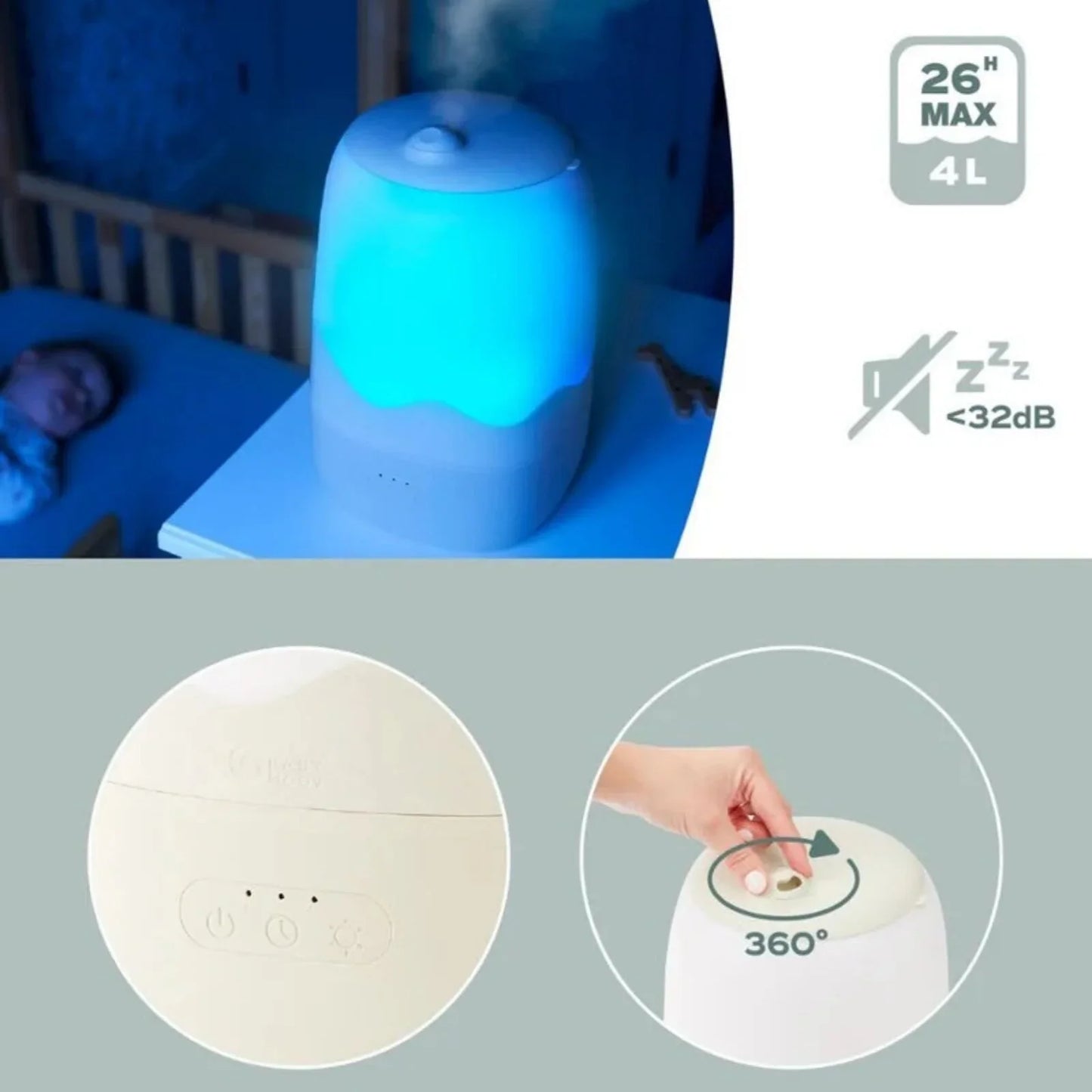 Babymoov Wave Humidifier with Cleaning Brush