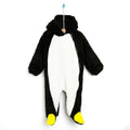 Midimod Newborn Welsoft Penguin Footed Jumpsuit - Black