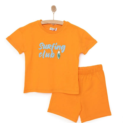 HelloBaby Motto Boy T-shirt & Short - Orange