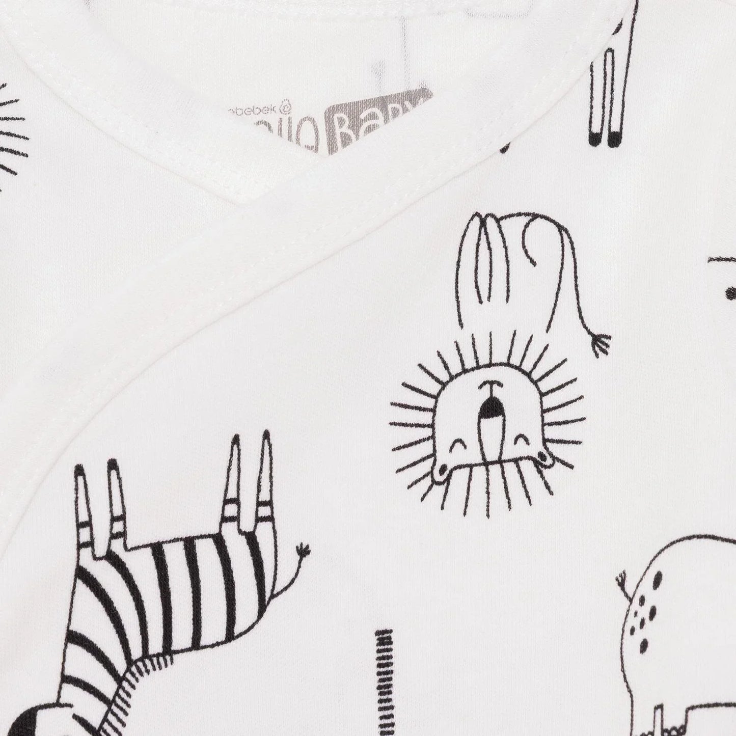 HelloBaby Newborn Body Footed Bottom - Ecru