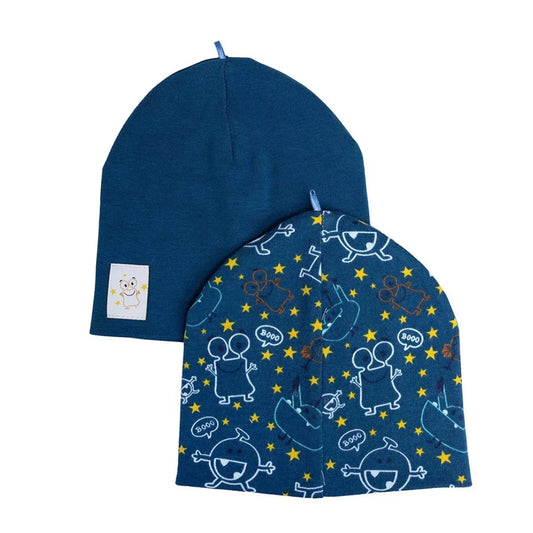 HelloBaby Boys 2-Pack Hat Monster - Navy Blue
