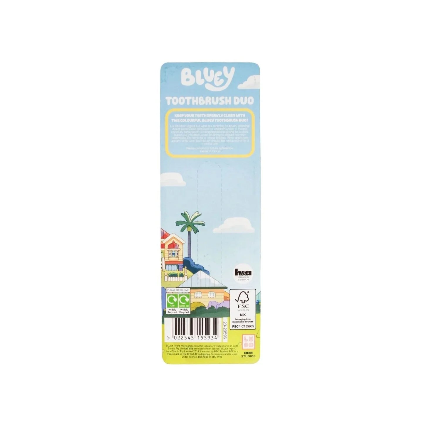 Bluey Toothbrushes Pack of 2