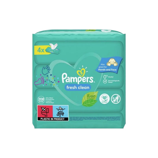 Pampers Baby Wipes Scented 4x52 pcs