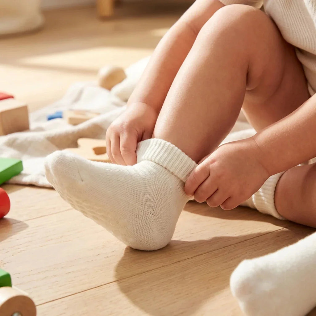 HelloBaby Unisex Pack of 3 Baby Socks None Cotton Rich - White