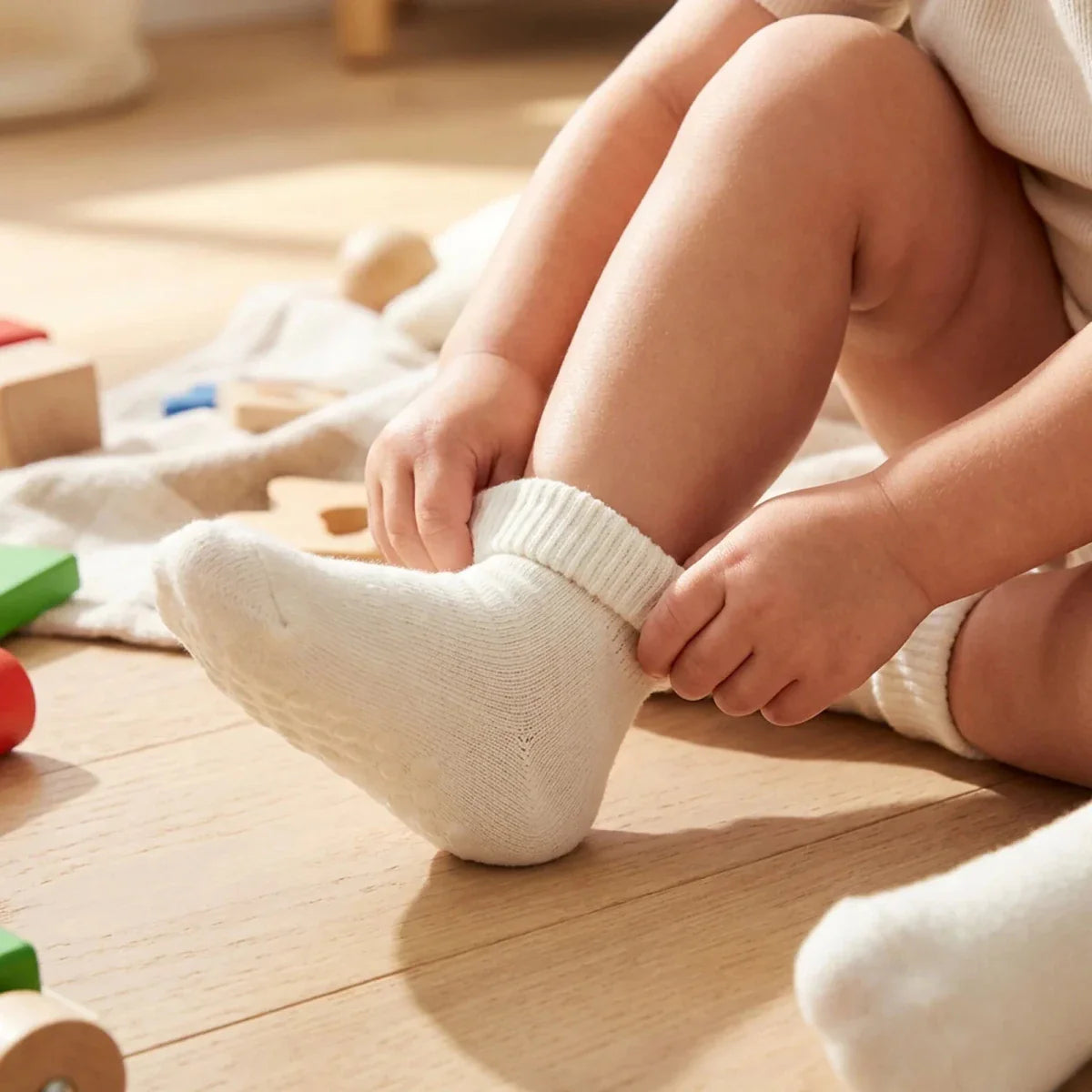 HelloBaby Unisex Pack of 3 Baby Socks None Cotton Rich - White