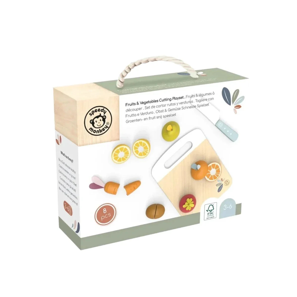 Speedy Monkey Fruits & Vegetables Cutting Playset