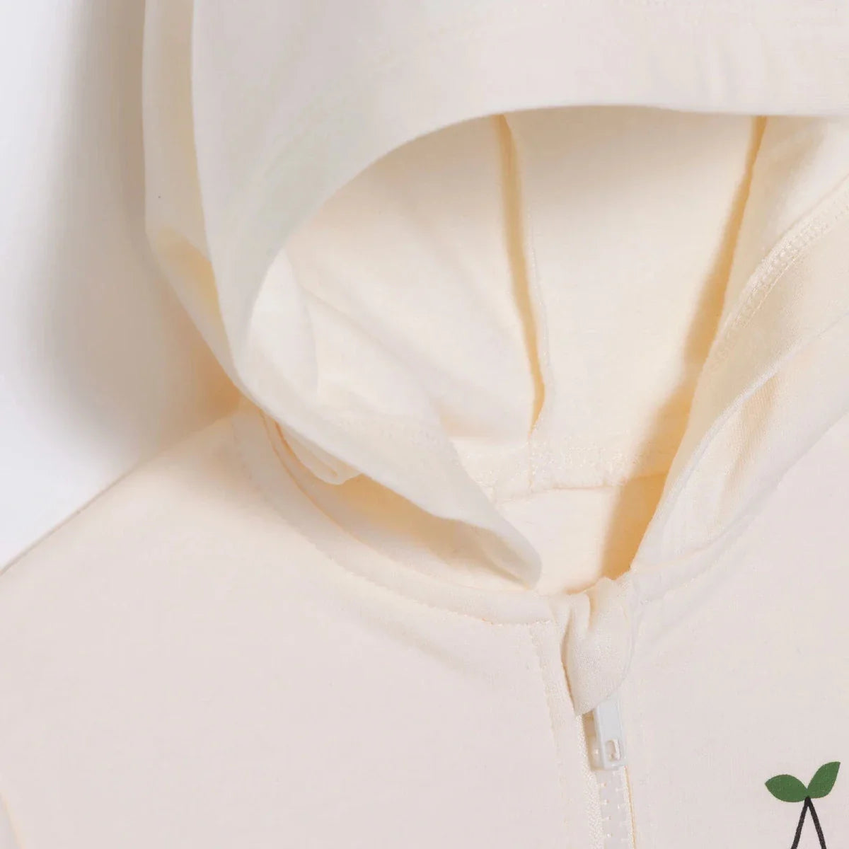 HelloBaby Girls Hooded Cardigan Crew Neck Long Sleeve - Ecru