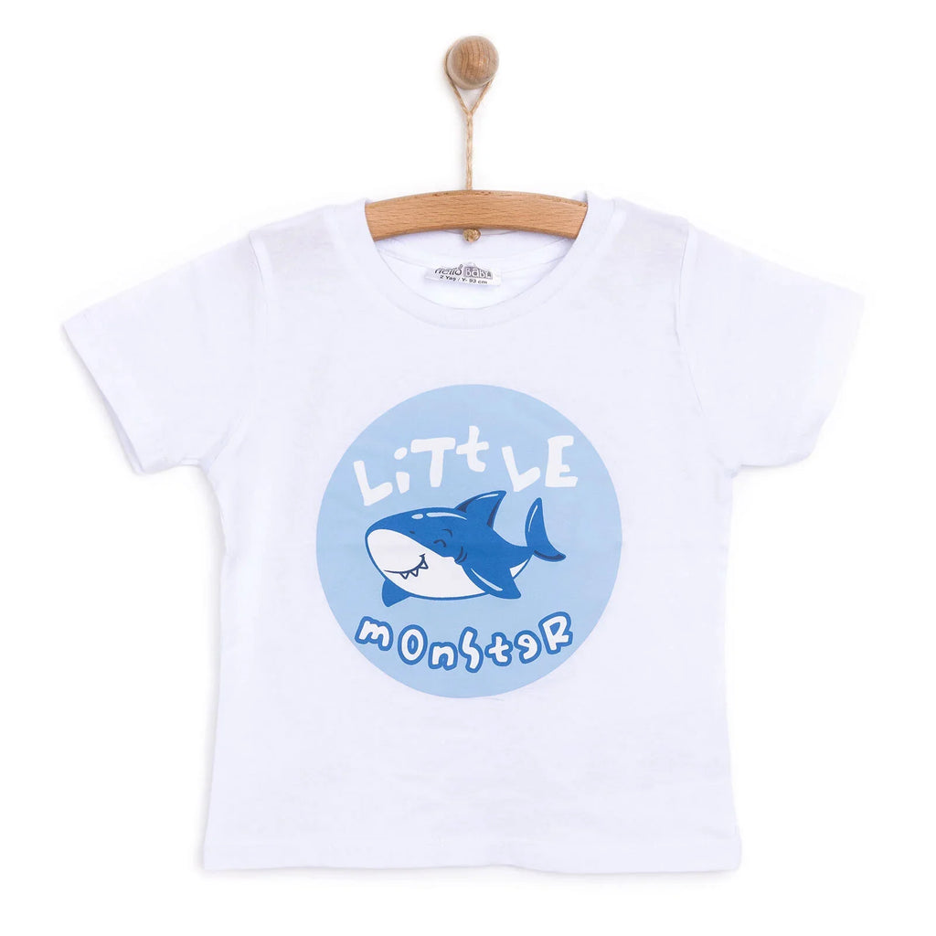 HelloBaby Baby Shark Boy T-shirt - White
