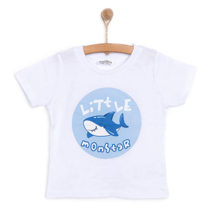 HelloBaby Baby Shark Boy T-shirt - White