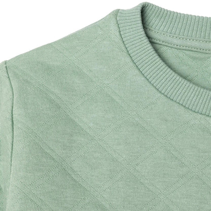 HelloBaby Boys Tracksuit Vehicles Little Car Crew Neck Long Leg Short Sleeve - Green