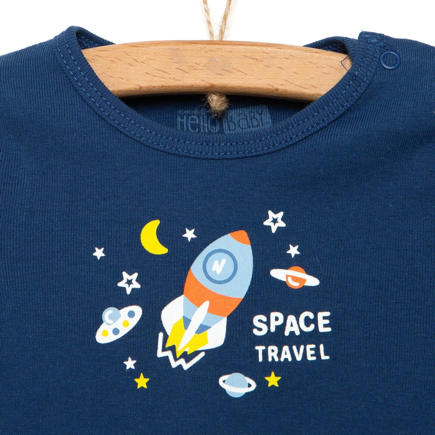 HelloBaby Baby Boy Long Sleeve Bodysuit - Navy Blue