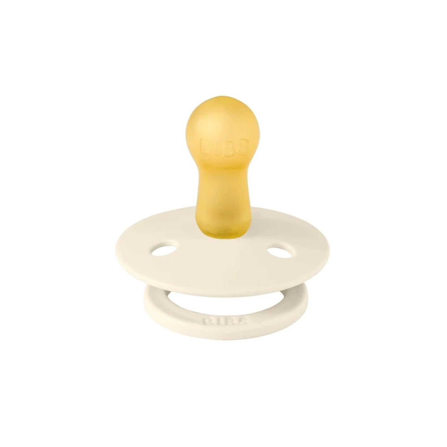 BIBS Pin Latex Soothers 6+ months Pack of 2 - Ivory & Vanilla