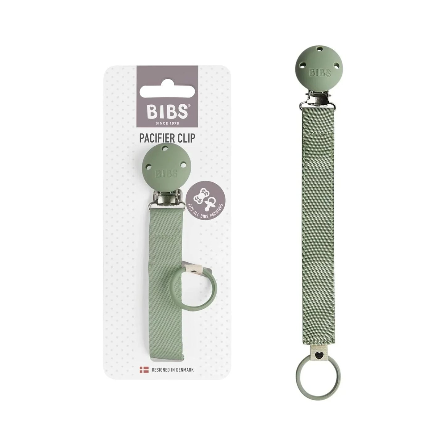 BIBS Soother Clip Ribbon - Sage