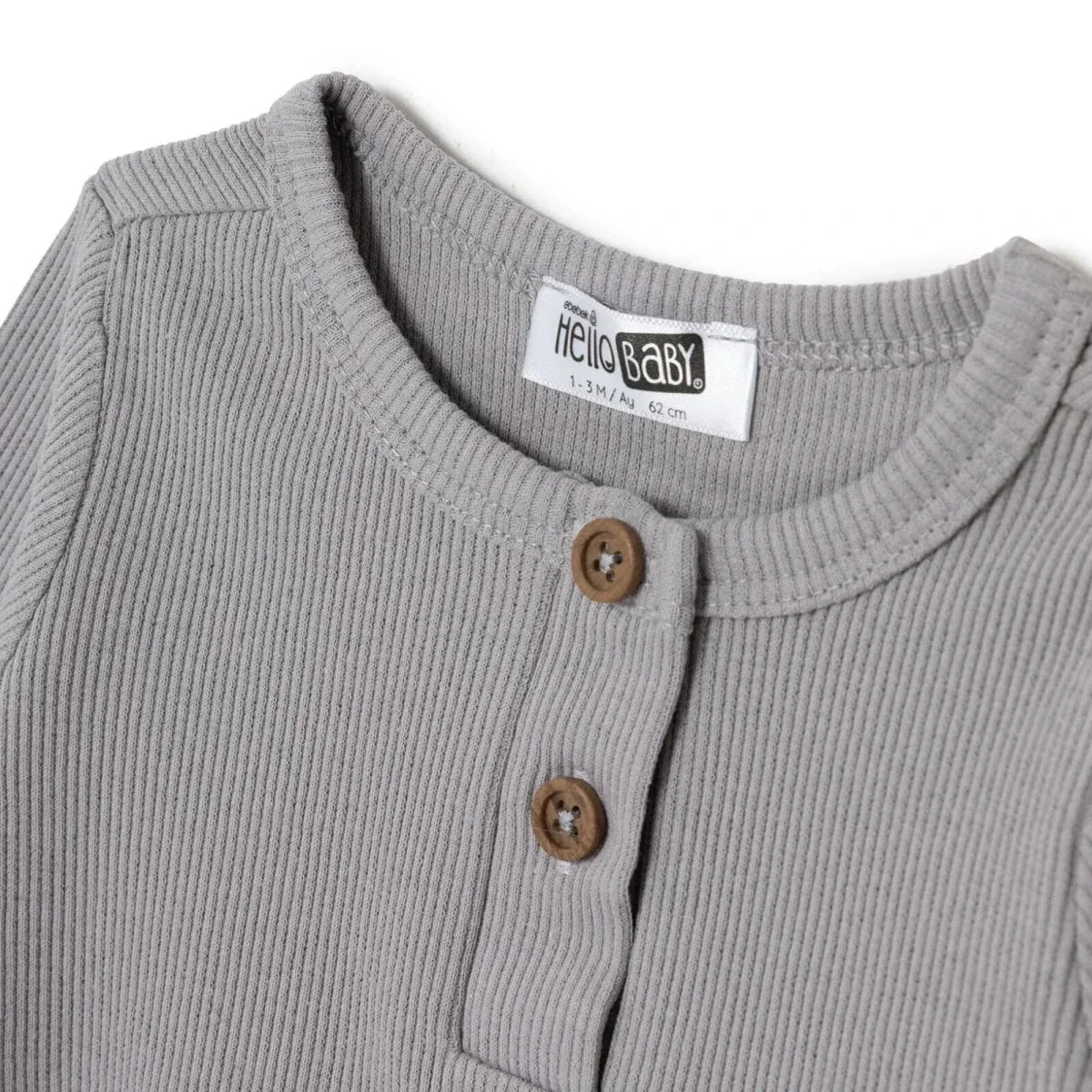 HelloBaby Boys Sweatshirt-Bottom with Buttons - Grey