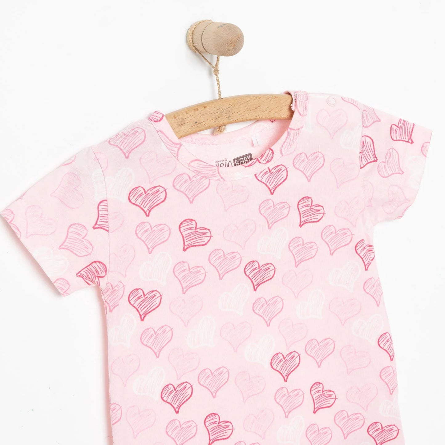 HelloBaby Newborn Girl Short Overalls - Pink