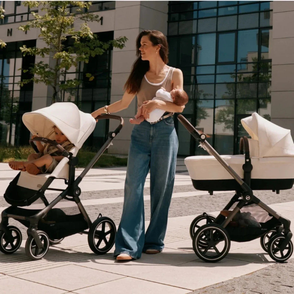 Cybex EOS Lux Silver 2-in-1 Pushchair - Moon Black