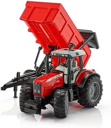 Bruder Massey Ferguson 7480 with Tipping Trailer, Toy Tractor Scale 1:16