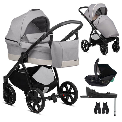 Noordi Sole Go 3in1 + Travel Carrier Car Seat, Warm Grey