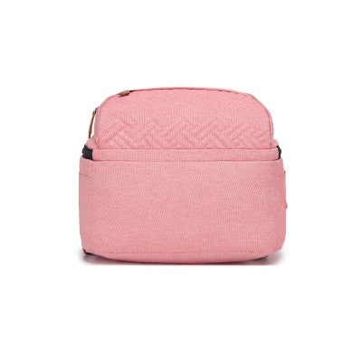 Kono Baby Changing Backpack With Changing Mat & Pacifier Pouch (Pink) - BCK2615PK