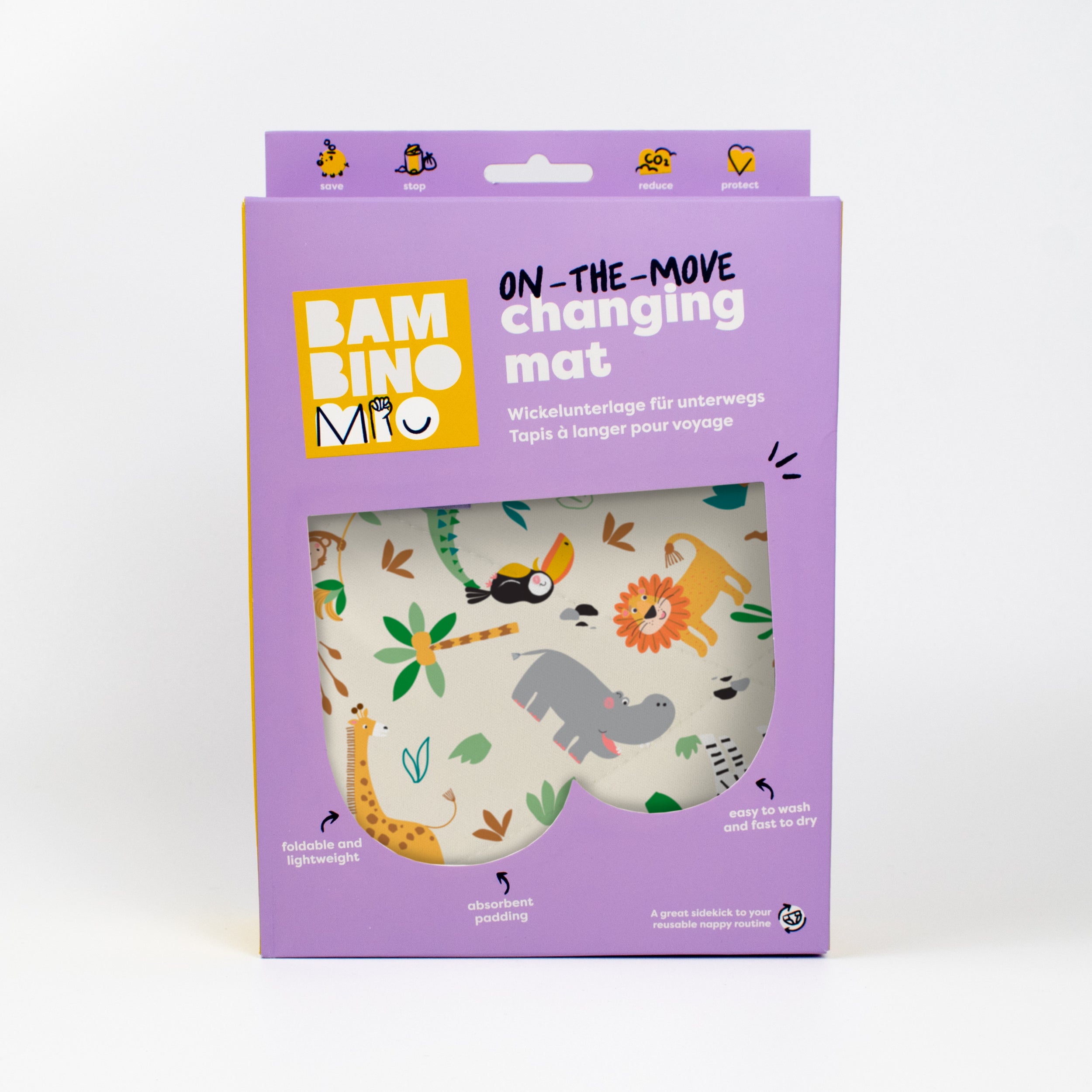 On-The-Move Baby Changing Mat in Safari Squad