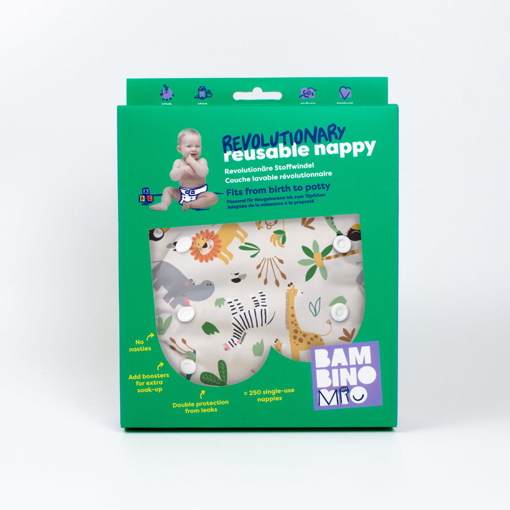 Revolutionary Reusable Nappy in Safari Squad