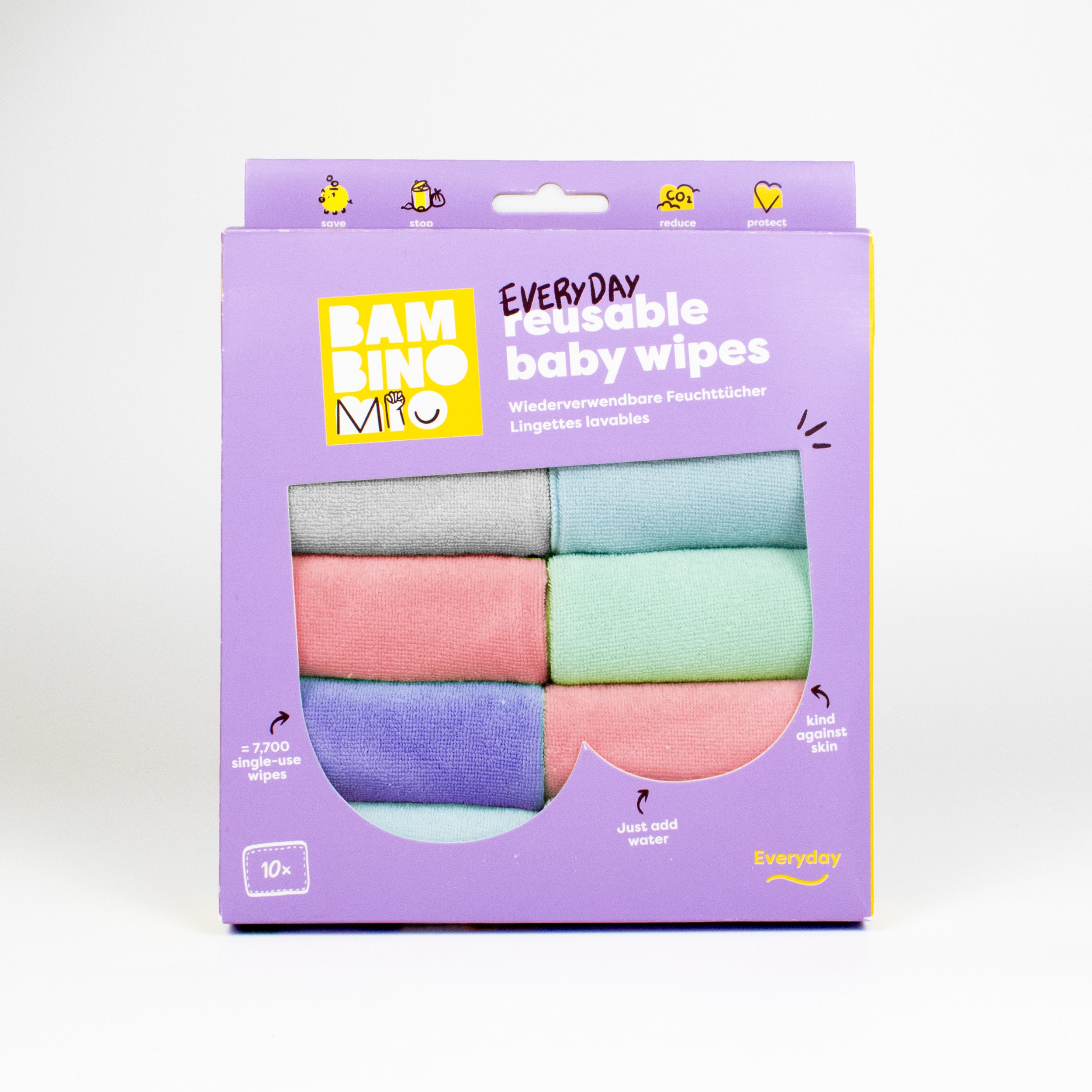 Reusable Baby Wipes for Sensitive Skin in Cloud