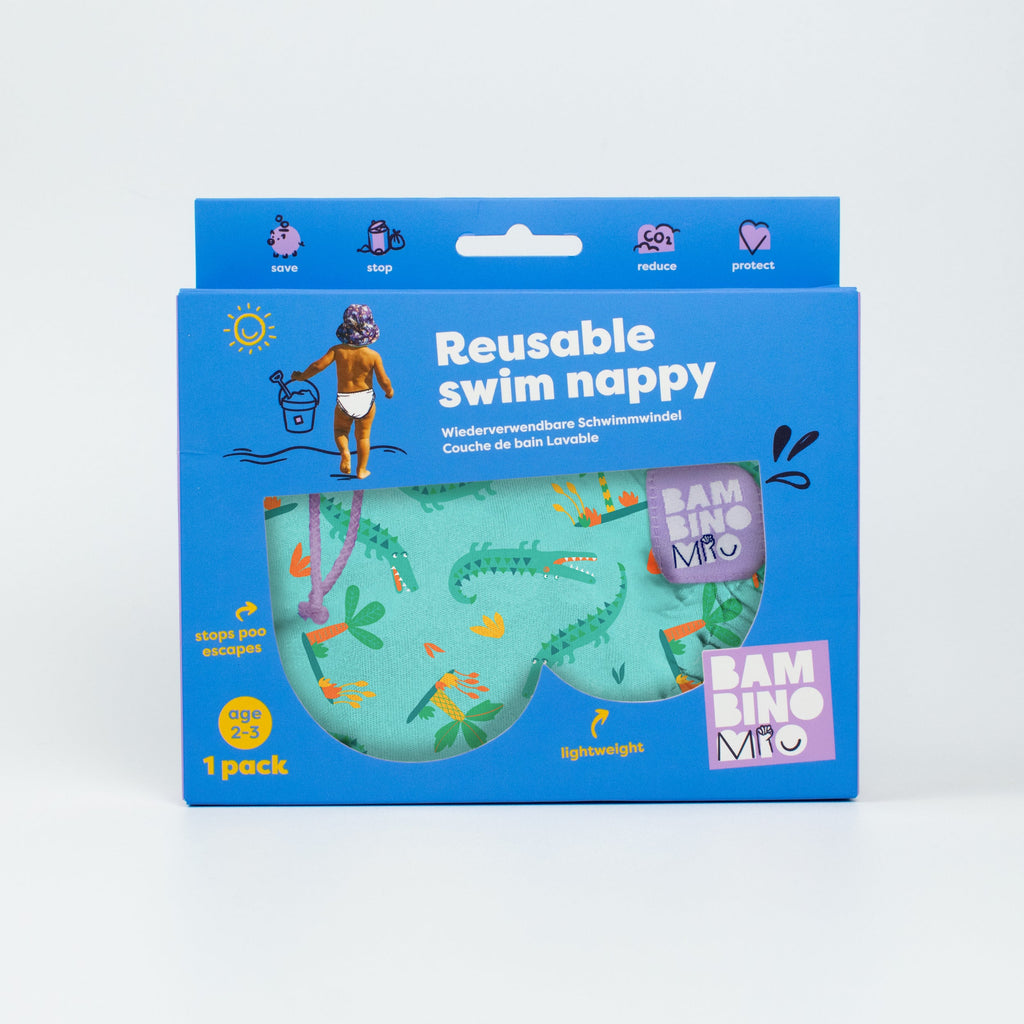 Reusable Swim Nappy in Crafty Croc