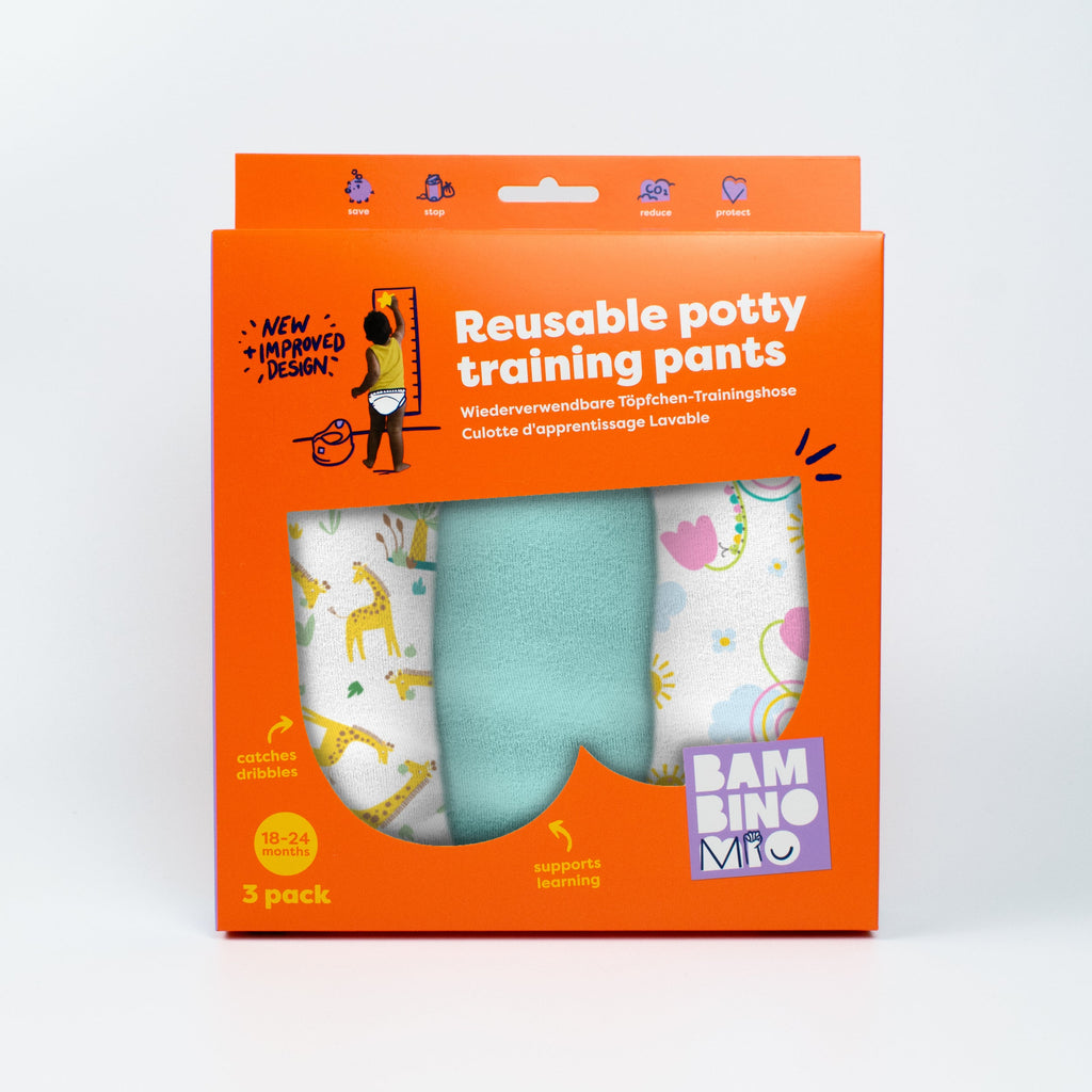 NEW: 3 Pack Reusable Potty Training Pants in Blue Skies - Elite Design