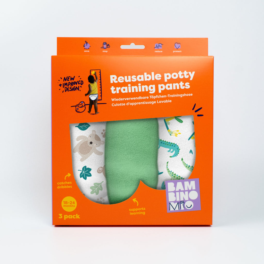 NEW: 3 Pack Reusable Potty Training Pants in Green Jungle - Elite Design