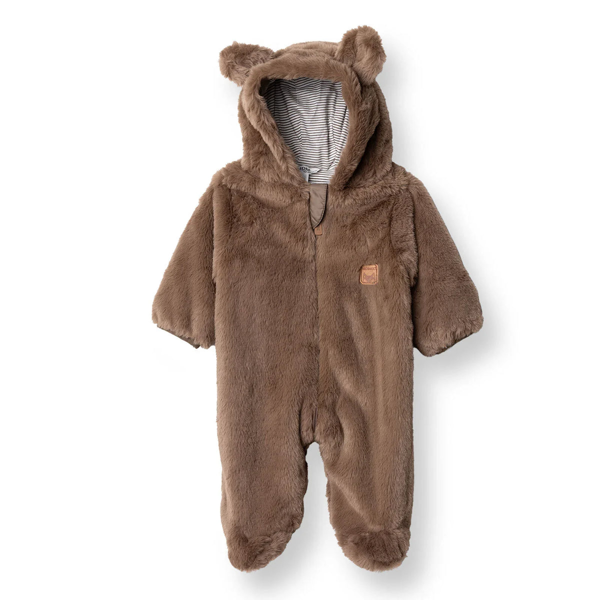 Midimod Hooded Soft Fleece Baby Pramsuit with Feet (3 Months to 12 Months)