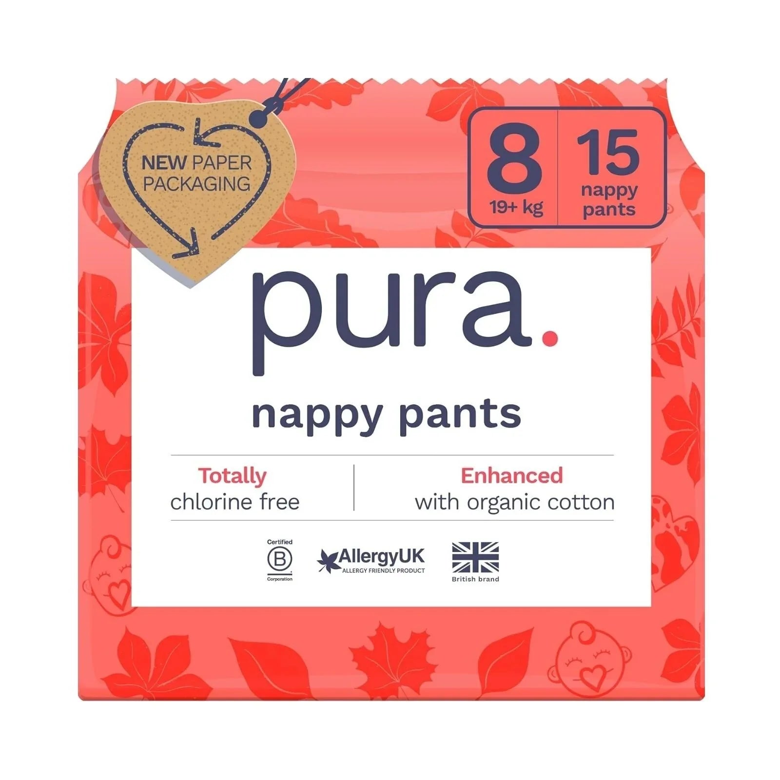 Pura Eco Nappy Pants Size 8 - 15 nappies