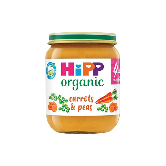 HiPP Organic Carrots & Peas Jar 4+ months 125g