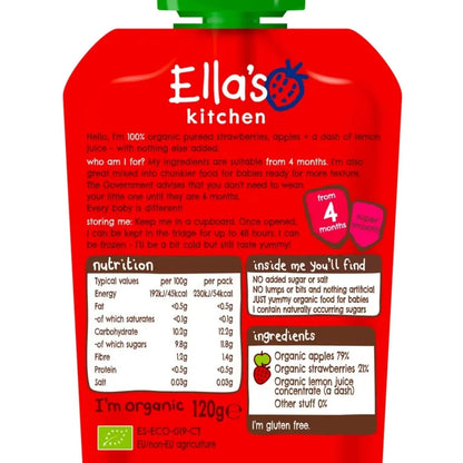 Ella's Kitchen Strawberries & Apples 4+ months 120g