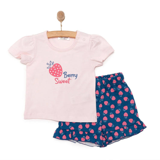 HelloBaby Girl Strawberry Patterned T-shirt - Pink