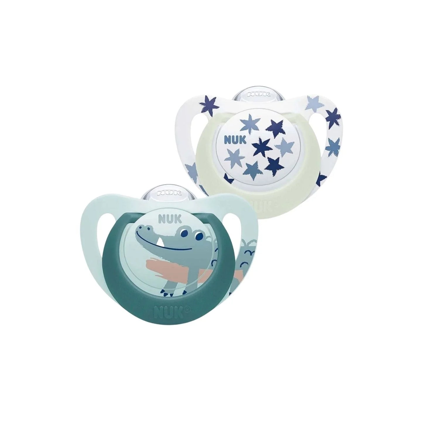 NUK Star Day & Night Soother 18-36 months Pack of 2 - Blue